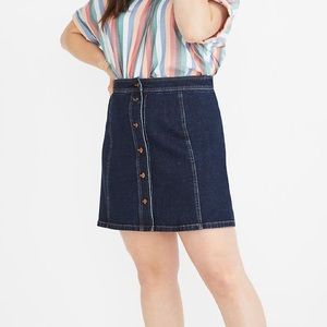 Madewell Stretch Denim A-Line Mini Skirt NWT